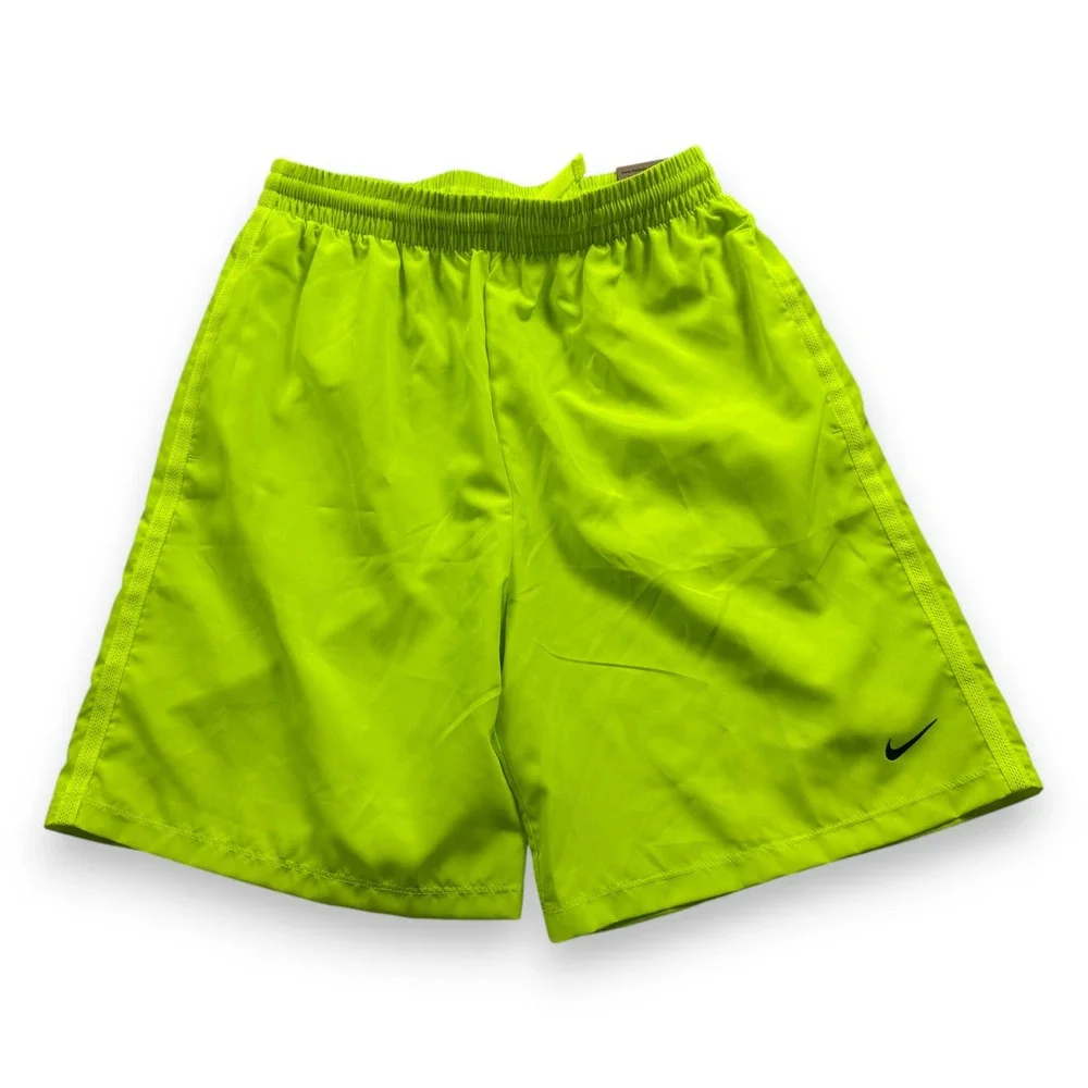 Nike Kids Dri-FIT Training Shorts Volt Neon Yellow DX5382-702 XL
